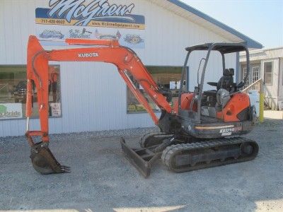 KUBOTA KX121 3 CRAWLER EXCAVATOR WITH OROPS, 50 HRS ON NEW MOTOR 