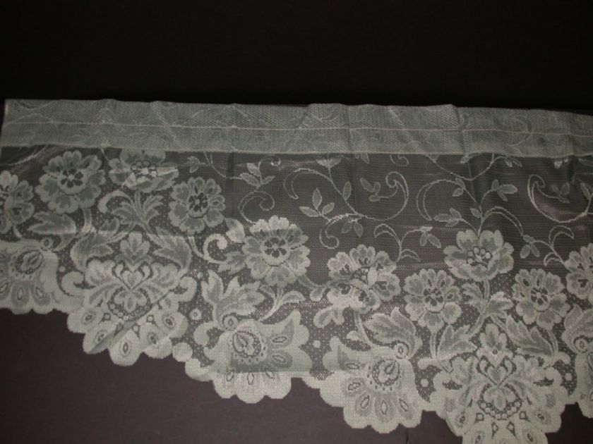 Lace Waterfall Valance ~ Jade Green ~ 20 L x 54 W **NEW**  