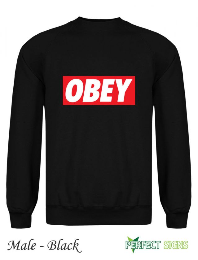 OBEY TAG GRAFFITI Sweatshirt S XXL FREE P&P   Black  