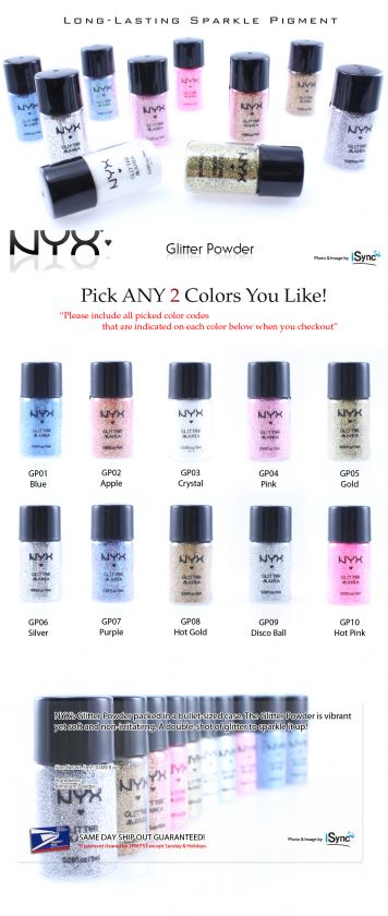 NYX GLITTER POWDER ANY 2 COLORS Pick Your Color  