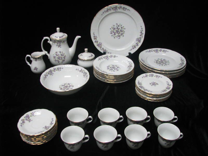 TK Thun Violetta Porcelain 44 Piece Serving Dinner Set  