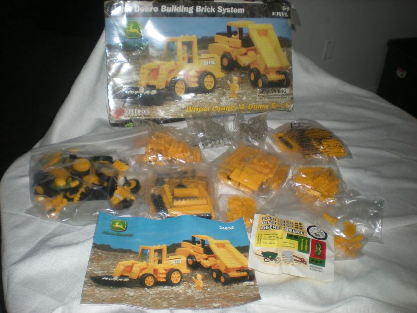 JOHN DEERE TRACTOR ERTL building BRICK SET parts manual WHEEL LOADER 