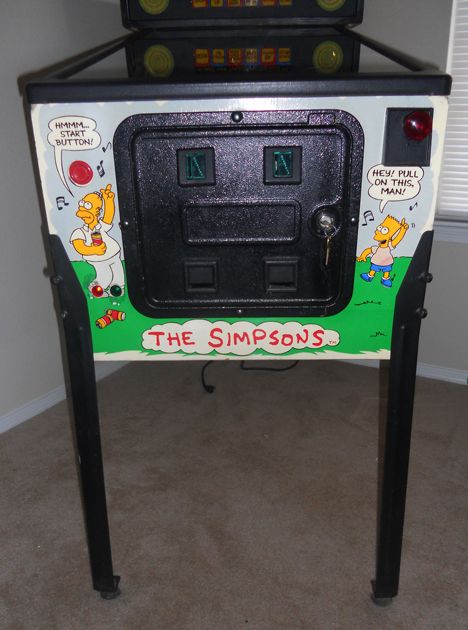 The Simpsons Data East 1990 Pinball Machine, Excellent Cabinet, Plays 