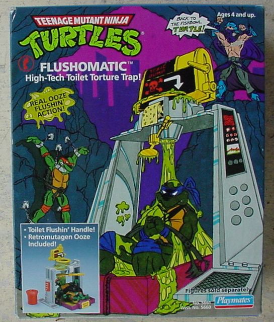 TEENAGE MUTANT NINJA TURTLES tmnt FLUSHOMATIC MIB MEGA RARE  