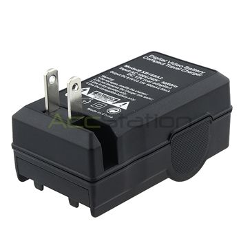 Battery charger with foldable AC plug DC Cigarette lighter adapter 