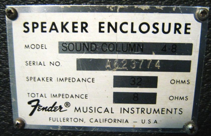 Fender PA 100 Sound Column 4 8 Amplifier PA Speakers  