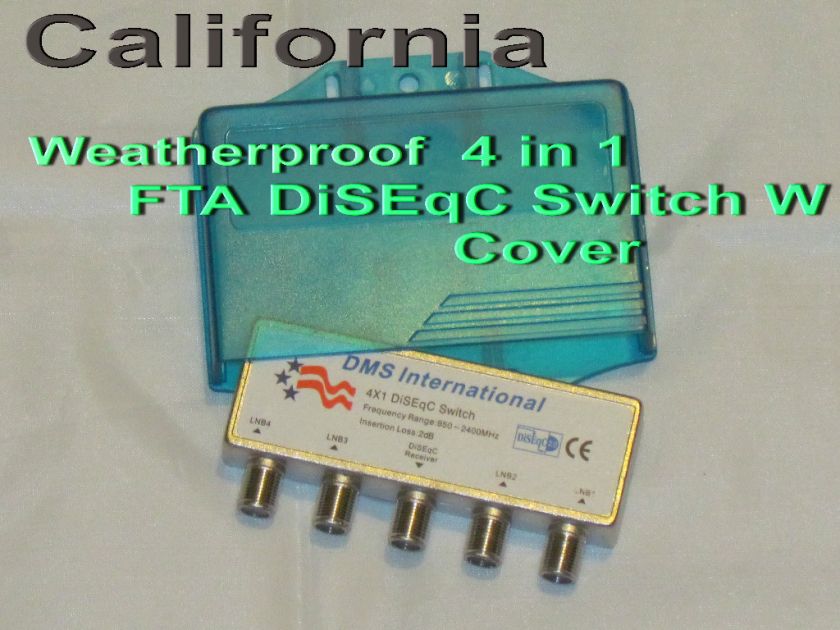 Weatherproof 4x1 DiSEqC Switch Satellite LNBF Dish for FTA Receiver 