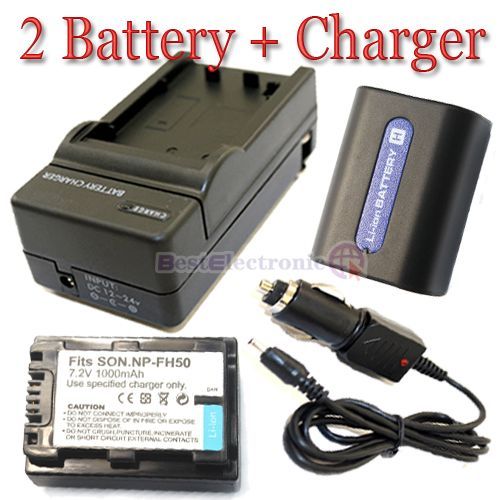   +Charger for Sony NP FH50 FH90 FH70 FH30 DSLR A380 A330 a230 Camera