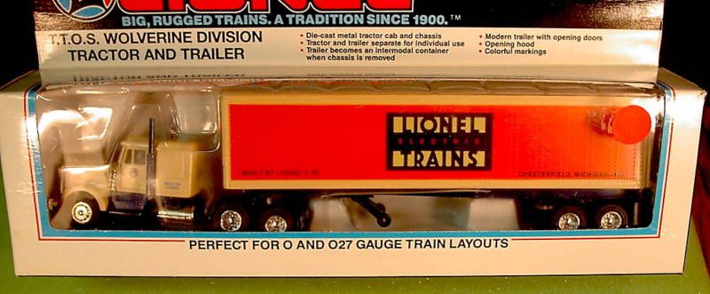 Lionel 52033 TTOS WOLVERINE DIV TRACTOR & TRAILER NIB  