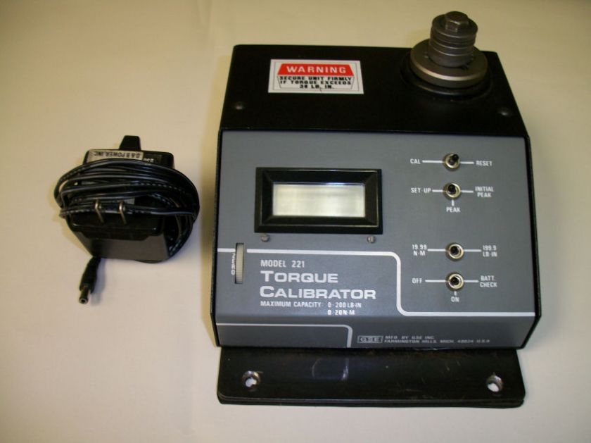 GSE TORQUE CALIBRATOR MODEL 221  