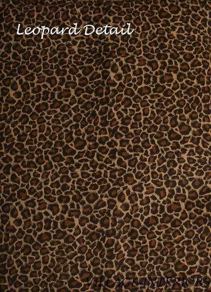 LEOPARD ANIMAL PRINT QUEEN COTTON DUST RUFFLE BED SKIRT  