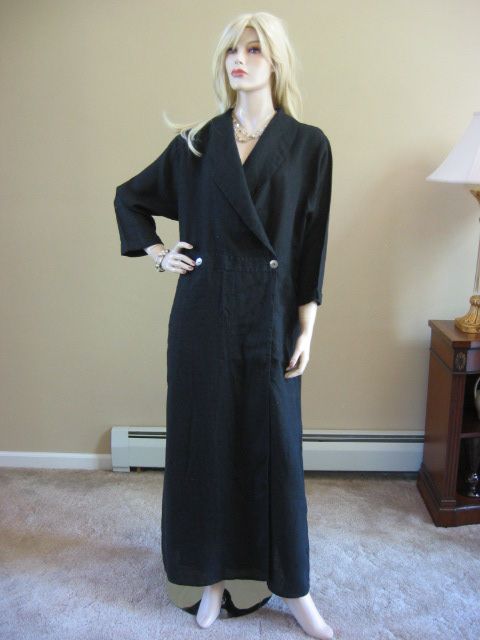 FLAX 09 Linen WRAP ROBE Size S,M,L,1G,2G,3G U PIK Color  