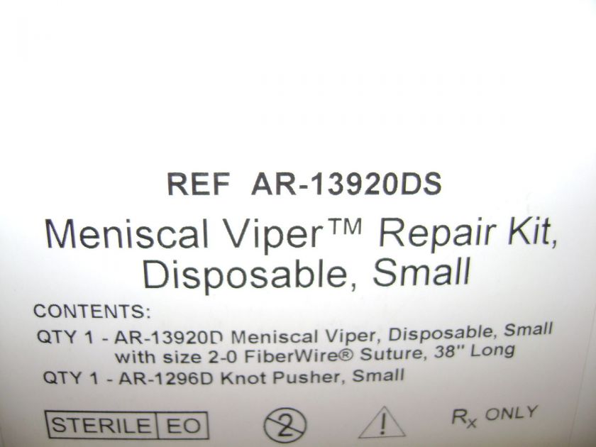 Arthrex AR 13920DS Meniscal Viper Repair Kit Small (Qty 1)  