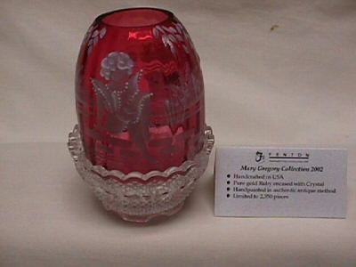 FENTON CRANBERRY MARY GREGORY FAIRY LIGHT #1505 MZ  