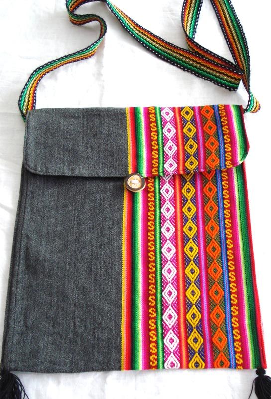 New Peruvian Handbag Brilliant Colors Shoulder Bag  