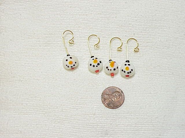 SNOWBALL SNOWMEN CROCHET / KNITTING STITCH MARKERS  