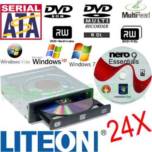   PC Computer SATA DVD R RW DL Recorder Player with Nero Software  