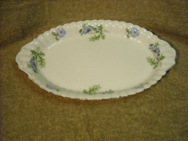 Richmond Blue Poppy Relish Dish Bone China  