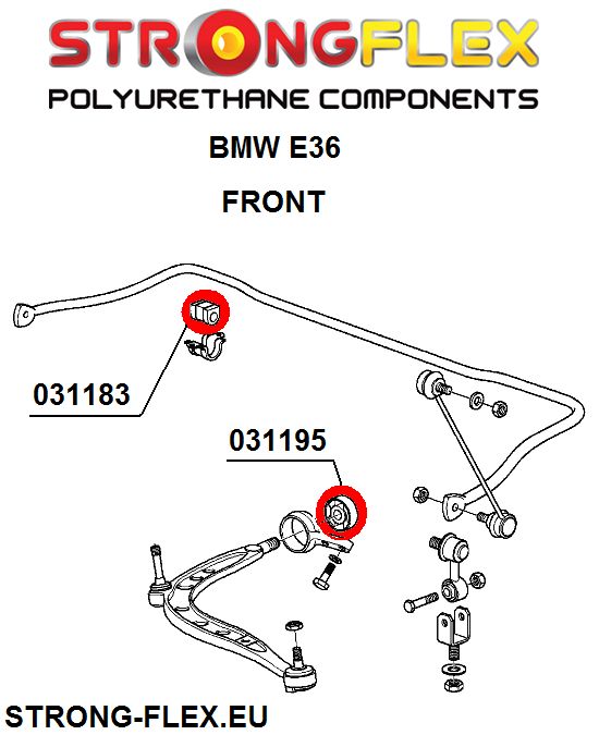 BMW E36 Full Suspension (Front, Rear) Bush KIT RED  