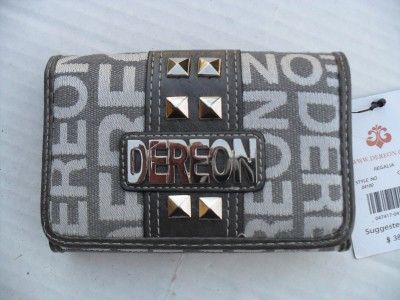 DEREON GRAY SNAP CLOSE WALLET STYLE REGALIA MSRP $38.00  