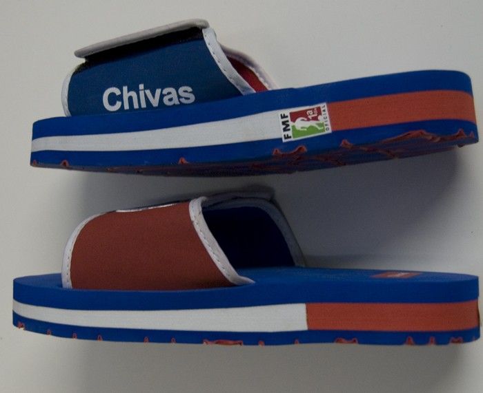 Navy Blue Club Guadalajara Chivas Mexico FMF 1a Sandals  