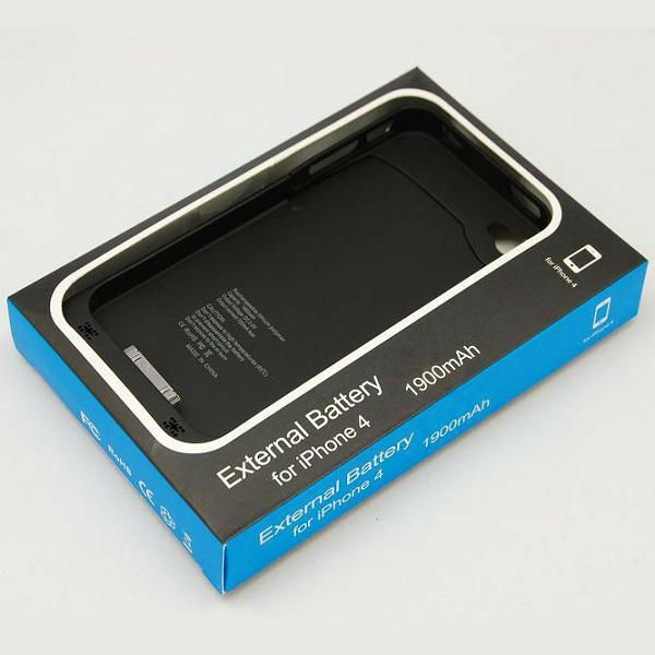 External Battery Rechargeable charger case for iPhone 4  