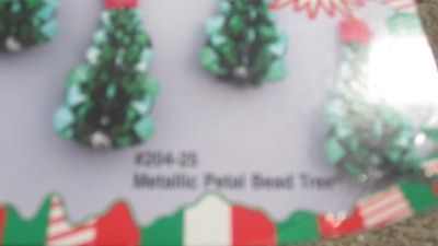 Vintage Metallic Petal Bead Tree Ornament Kit Make 12  