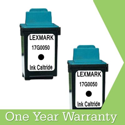 Pack Compatible (2) Lexmark 50 Black Ink Cartridge  