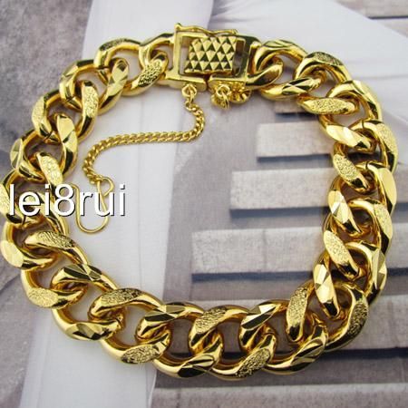   gold filled ladys charm bracelet curb chain link GF jewelry  