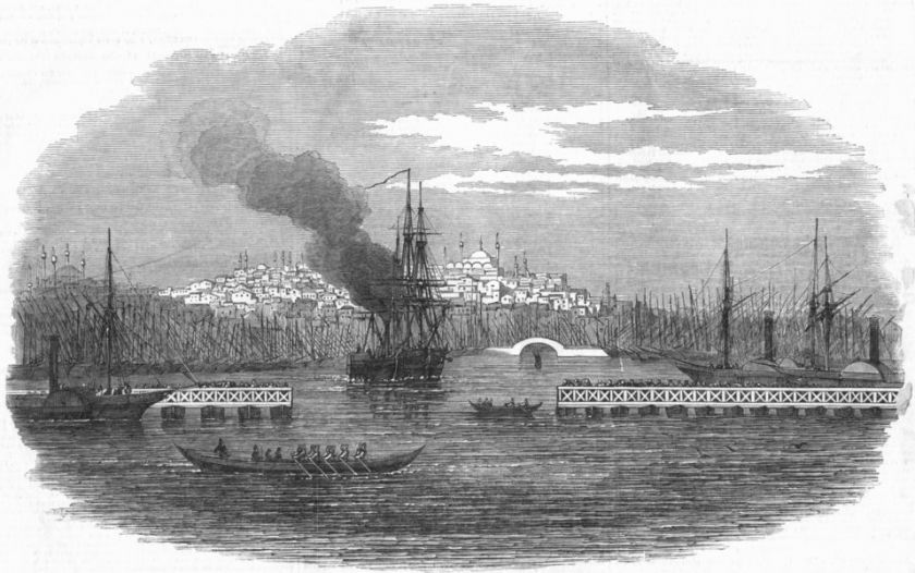 TURKEYThe Golden Horn,Istanbul,antique print,1850  