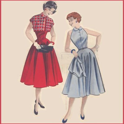 Vintage Pattern BUTTERICK 5991 DRESS 1950s Bolero 30b  