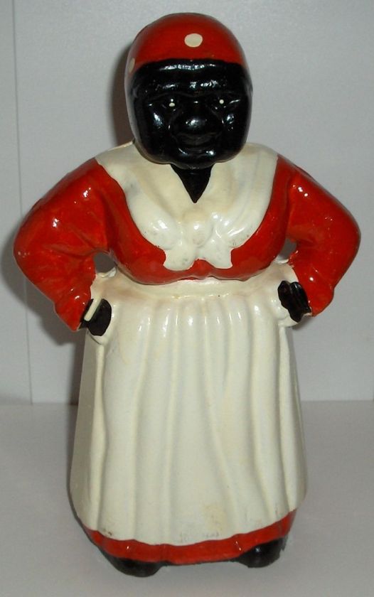 vintage BLACK AMERICANA AUNT JEMIMA (Mammy) Cast Iron Bank  