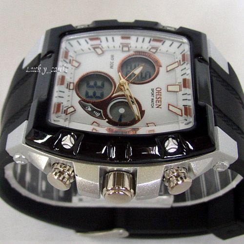 Military Mens Digital Analog Chronograph Sports Watch  