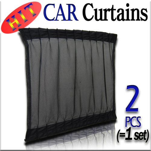 CAR CURTAINS AUTO WINDOW SHADE SUV VIP BLACK MESH   M  