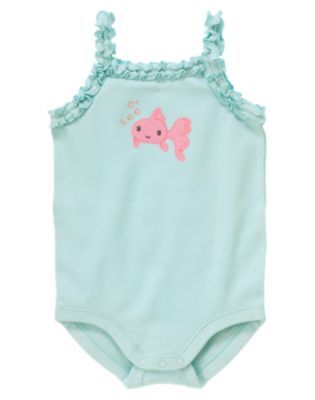 Gymboree Bubbly Baby Goldfish Dress Bubble Swimsuit Sunhat Bib 3 6 12 