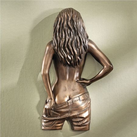 Blue Jean Baby Wall Sculpture Sensual Art  