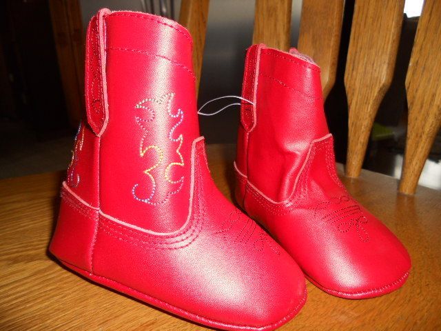 PRE WALKER~~ BABY DOE WESTERN BOOT~~~RED  