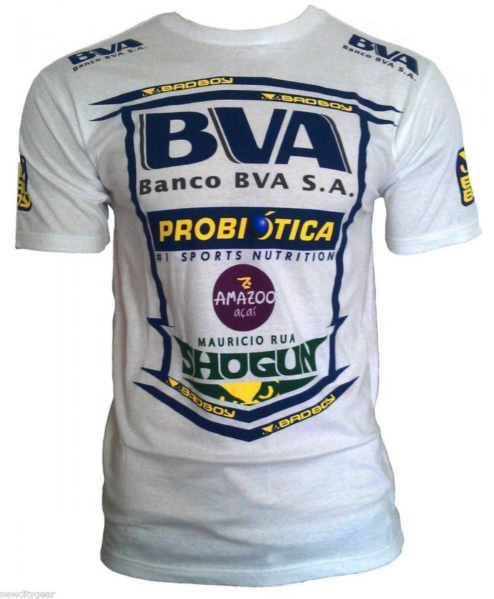 Bad Boy Mauricio Shogun Rua UFC 139 Walkout WHITE Shirt Size L  