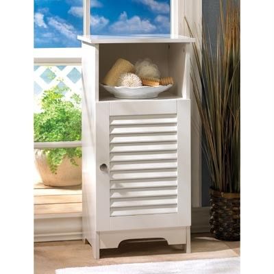 KITCHEN BED BATH ROOM STORAGE SHELF CABINET WHITE NANTUCKET STYLE 3 