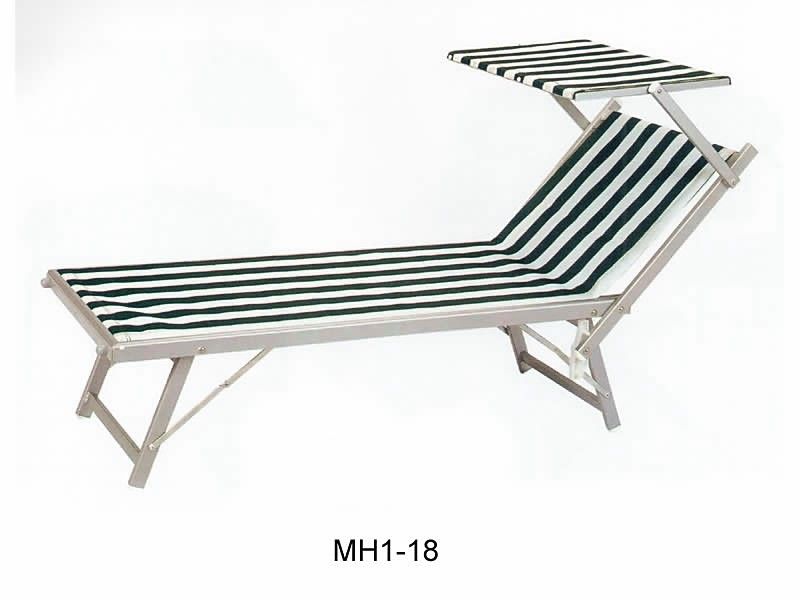 Outdoor Aluminum Canvas Comfortable Folding Beach Bed  