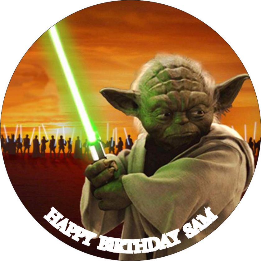 STAR WARS YODA ICING BIRTHDAY CAKE TOPPERS  