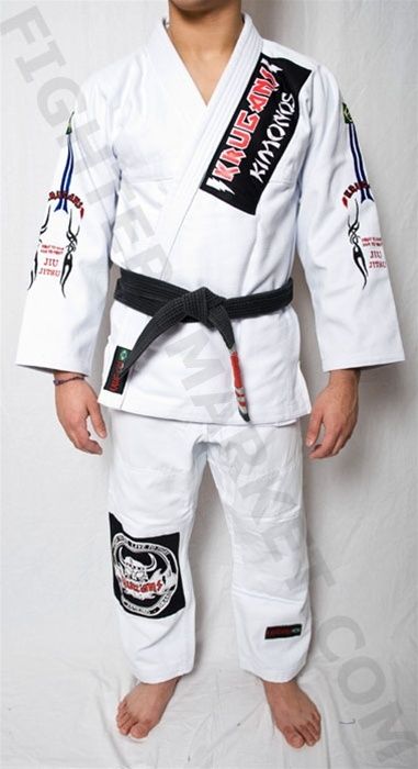 Krugans Tribal Jiu Jitsu Gi   White A2   bjj kimono  