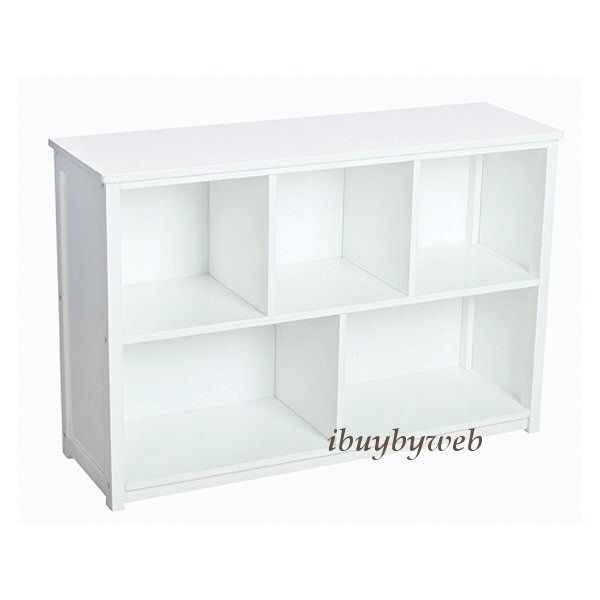 Guidecraft Kids Classic White Bookcase Bookshelf Shelf  