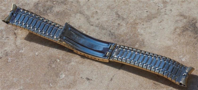 Gold Bulova Accutron size watch band by JB Champion  