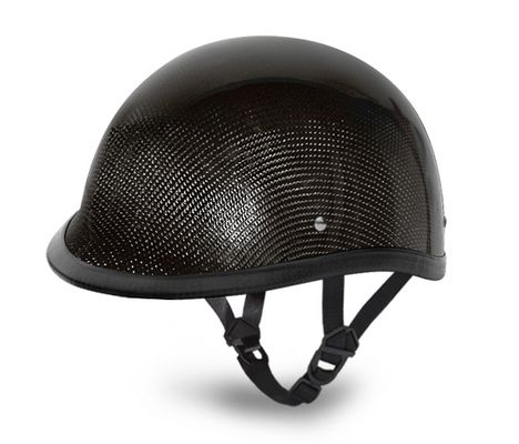 POLO JOCKEY DOT Motorcycle Half Helmet CARBON FIBER ~XL  