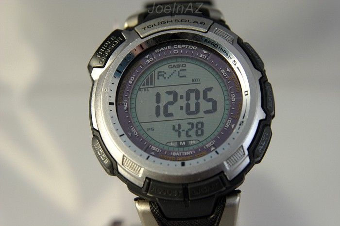 Casio Pathfinder Protrek Solar Atomic PAW 1300 Triple Sensor **Mint 