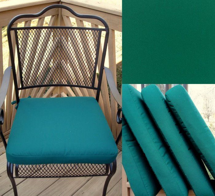 OUTDOOR DINING CHAIR SEAT CUSHION SUNBRELLA Green  