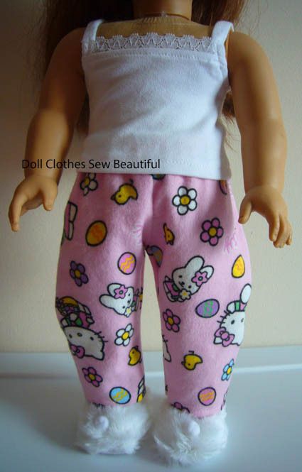 DOLL CLOTHES fit American Girl Hello Kitty Easter PJs  