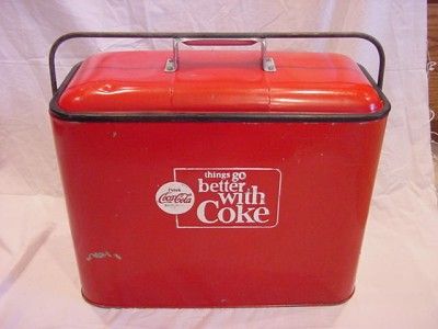 COKE COCA COLA Airline Cooler Ice Chest With Tray Progress 