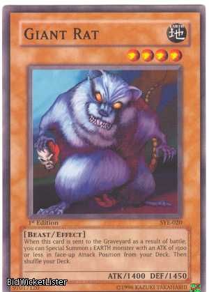 3x SYE 020 Giant Rat (C) Yugioh Card (Mint)  